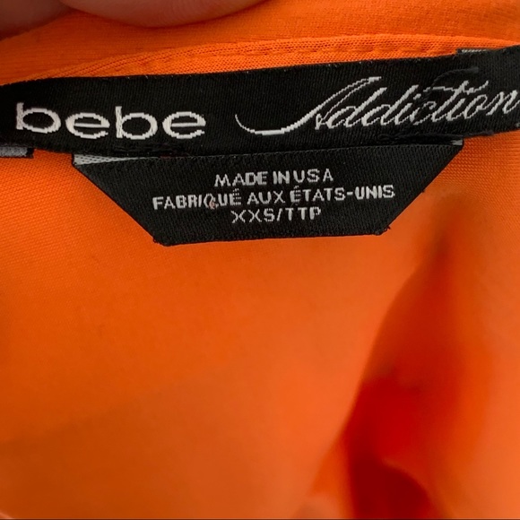 Bebe Orange Open Back Studded Tank Mini Dress - Picture 11 of 14